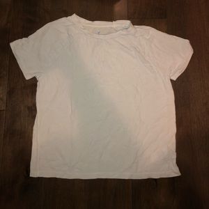 Blue ripped fabric top